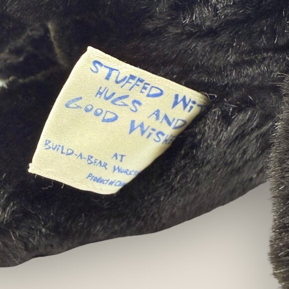 Build-A-Bear Black Lab Plush Puppy Dog with Red Collar 13" Stuffed Animal Toy - Picture 7 of 7